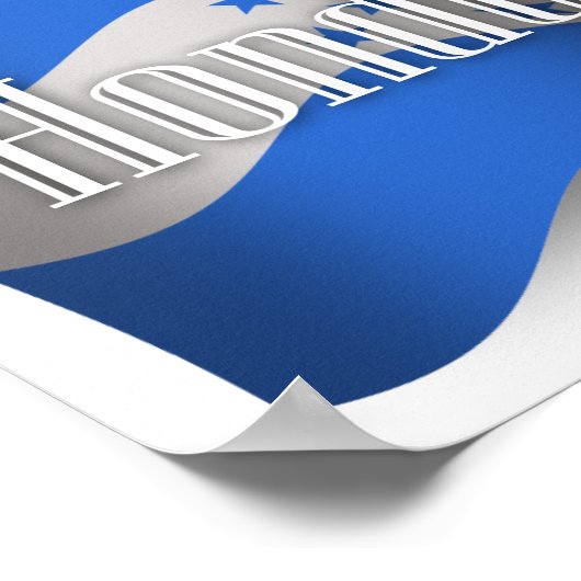 Poster Drapeau hondurien (Coin)