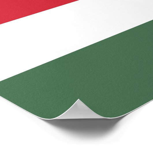 Poster Drapeau Hongrie (Coin)