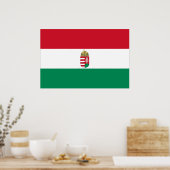 Poster Drapeau Hongrie avec armes, Hongrie (Cuisine)