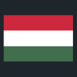 Poster Drapeau Hongrie tricolore<br><div class="desc">Le drapeau de la Hongrie est composé de trois bandes horizontales rouge,  blanche et verte.</div>
