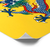 Poster Drapeau impérial de dragon jaune, dynastie Qing (C (Coin)