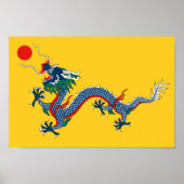 Poster Drapeau impérial de dragon jaune, dynastie Qing (C (Devant)