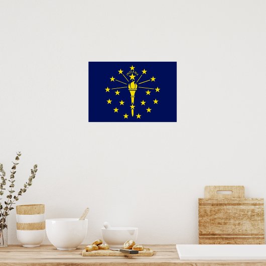 Poster Drapeau Indiana (Cuisine)