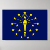 Poster Drapeau Indiana (Devant)