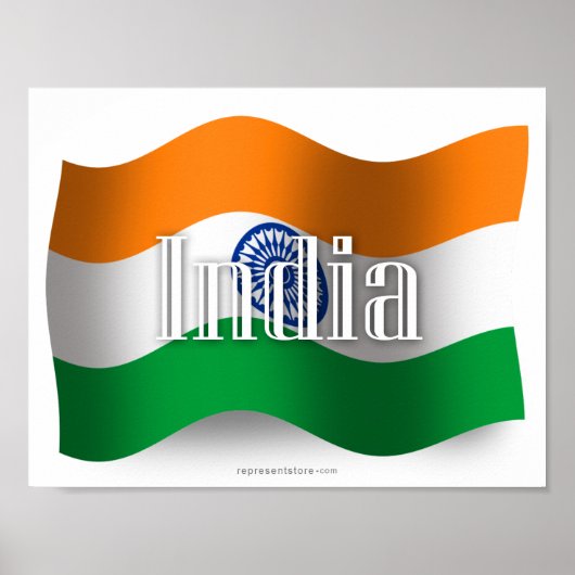 Poster Drapeau indien (Devant)