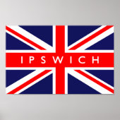 Poster Drapeau Ipswich UK (Devant)
