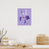 Poster Drapeau Iris (violet et mauve) (Cuisine)