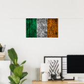 Poster drapeau irlandais (Bureau à domicile)