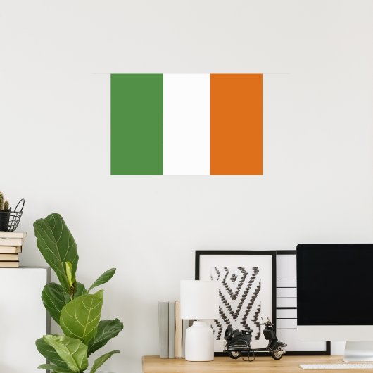 Poster Drapeau irlandais (Bureau à domicile)