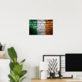 Poster Drapeau irlandais (Bureau à domicile)