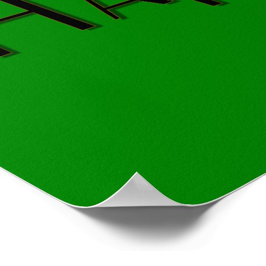 Poster Drapeau irlandais - Bonne St. Patrick's Day Print (Coin)