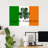 Poster Drapeau irlandais - Bonne St. Patrick's Day Print (Bureau à domicile)