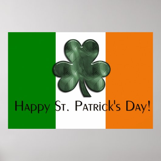 Poster Drapeau irlandais - Bonne St. Patrick's Day Print (Devant)