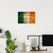 Poster Drapeau Irlande en bois (Bureau à domicile)