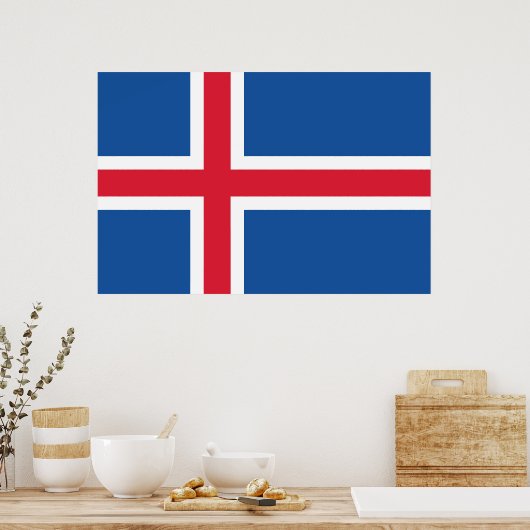 Poster Drapeau Islande (Cuisine)