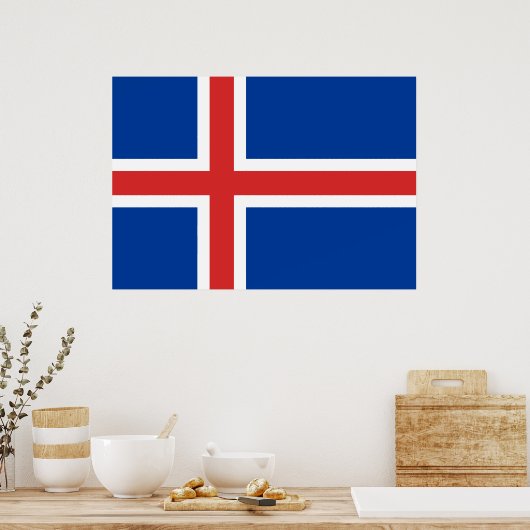 Poster Drapeau Islande (Cuisine)