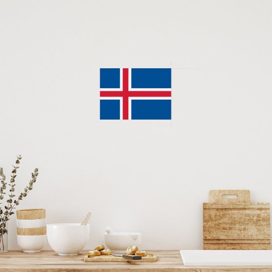 Poster Drapeau Islande (Cuisine)