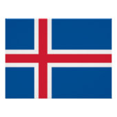 Poster Drapeau Islande (Devant)