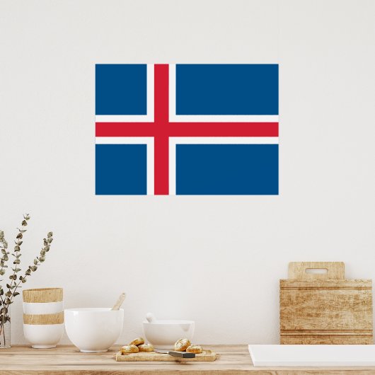 Poster Drapeau Islande (Cuisine)