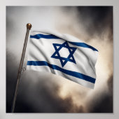Poster Drapeau Israël (Devant)