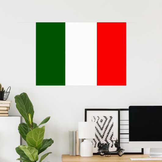 Poster Drapeau Italie (Bureau à domicile)