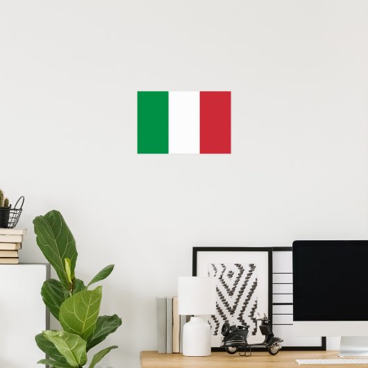 Poster Drapeau Italie (Bureau à domicile)