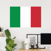 Poster Drapeau Italie Tricolore (Bureau à domicile)