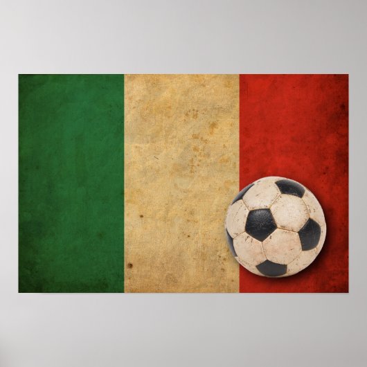 Poster Drapeau Italie vintage (Devant)