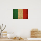 Poster Drapeau Italie vintage (Cuisine)