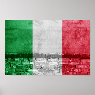 Poster Drapeau italien