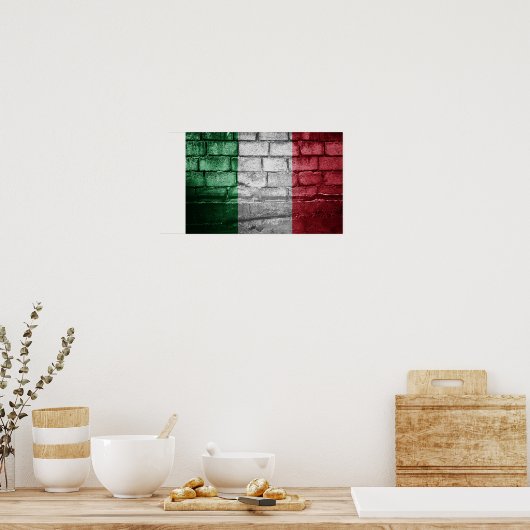 Poster Drapeau italien (Cuisine)