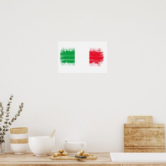 Poster Drapeau italien (Cuisine)