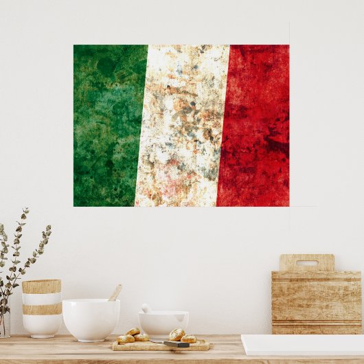 Poster Drapeau italien (Cuisine)