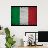 Poster drapeau italien (Bureau à domicile)