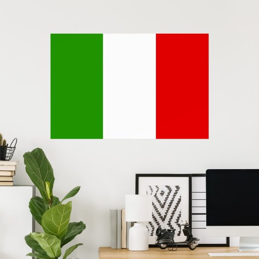 Poster Drapeau italien (Bureau à domicile)