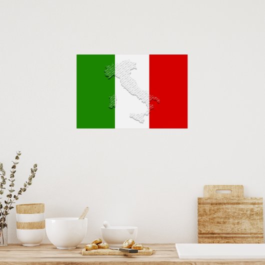 Poster Drapeau italien (Cuisine)