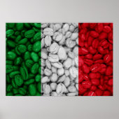 Poster Drapeau italien avec café (Devant)