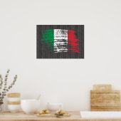 Poster Drapeau italien cool (Cuisine)