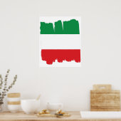Poster Drapeau italien Italie (Cuisine)