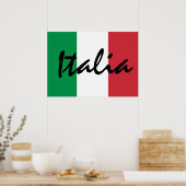 Poster Drapeau italien personnalisé Italia (Cuisine)