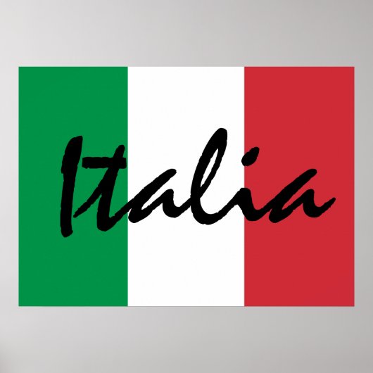 Poster Drapeau italien personnalisé Italia (Devant)