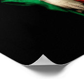 Poster Drapeau italien Taureau sur noir (Coin)