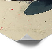 Poster Drapeau italien Vespa Scooter (Coin)