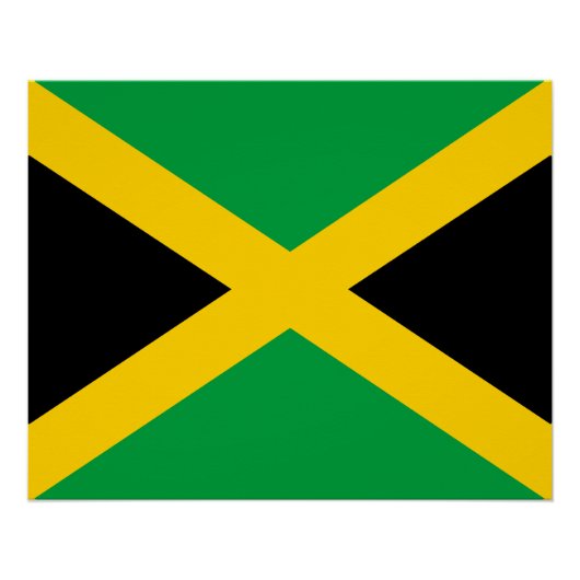 Poster Drapeau jamaïcain (Devant)