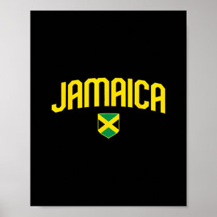 Poster Drapeau Jamaïcain Souvenir Vintage Athlétique Thro