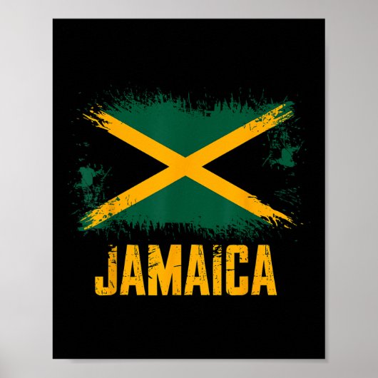 Poster Drapeau Jamaïque (Devant)