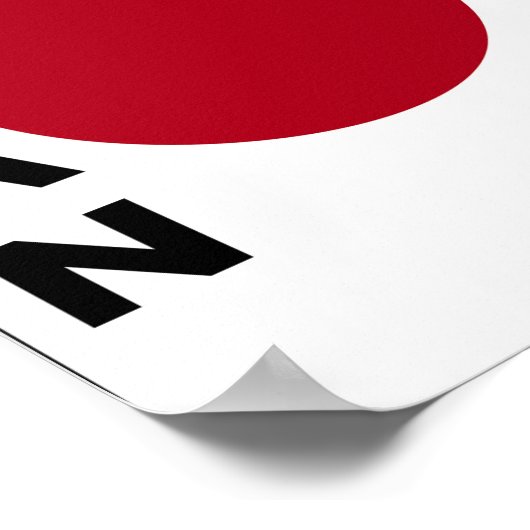 Poster Drapeau japonais (Coin)