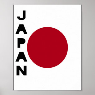 Poster Drapeau japonais
