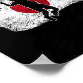 Poster Drapeau japonais Badminton (Coin)
