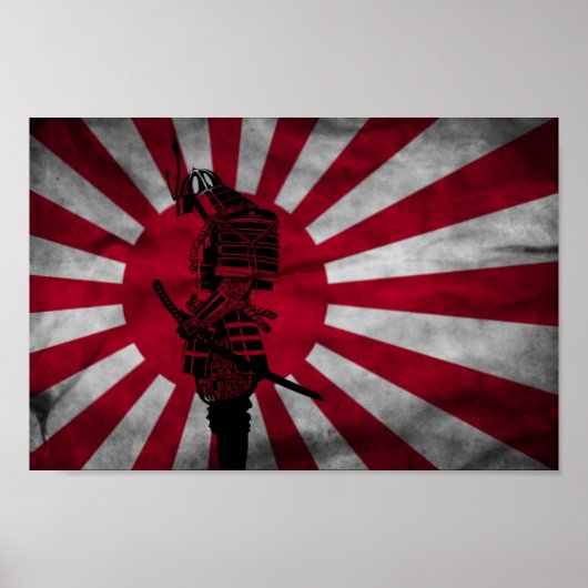 Poster Drapeau japonais de Samurai (Devant)